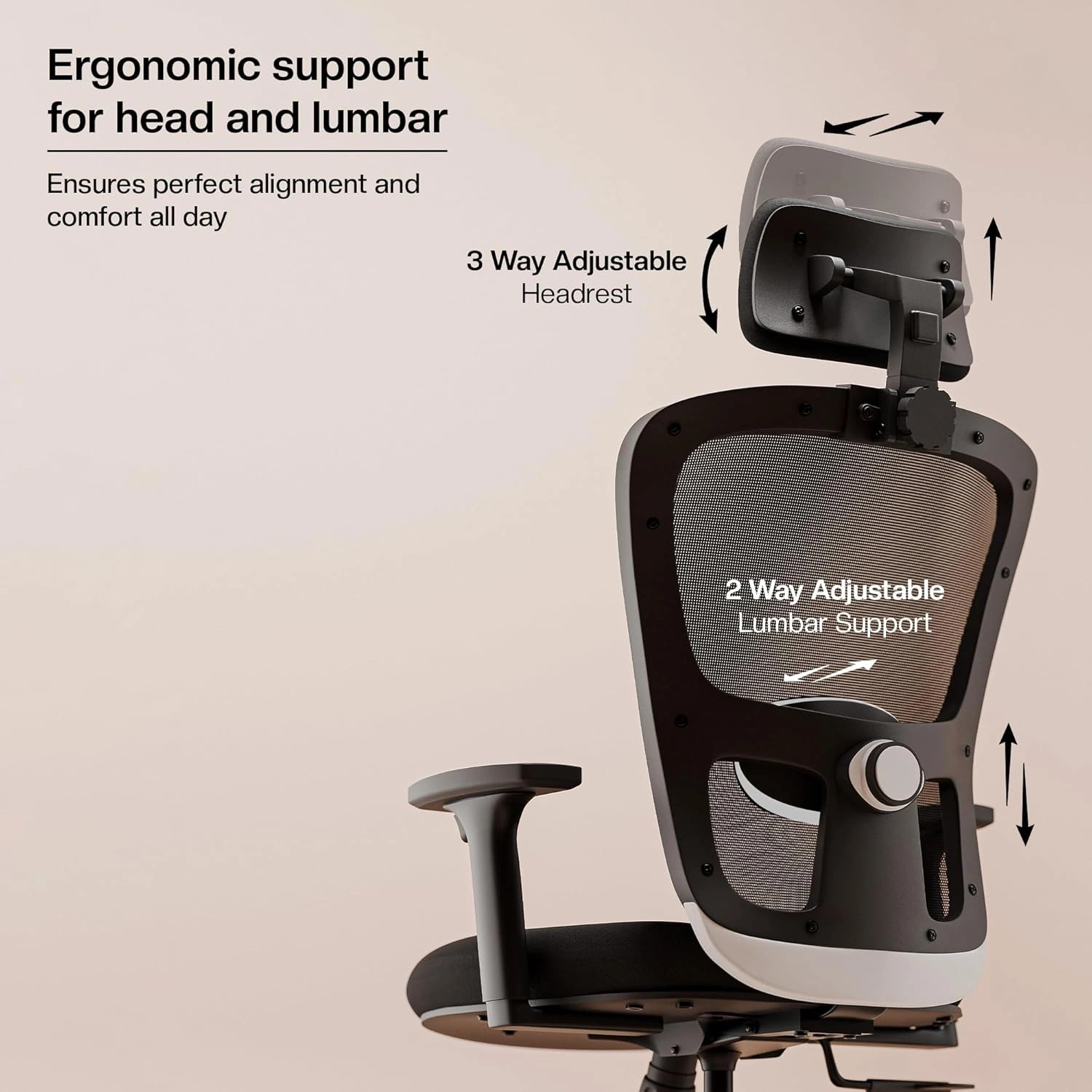 adjustable armrest office chair