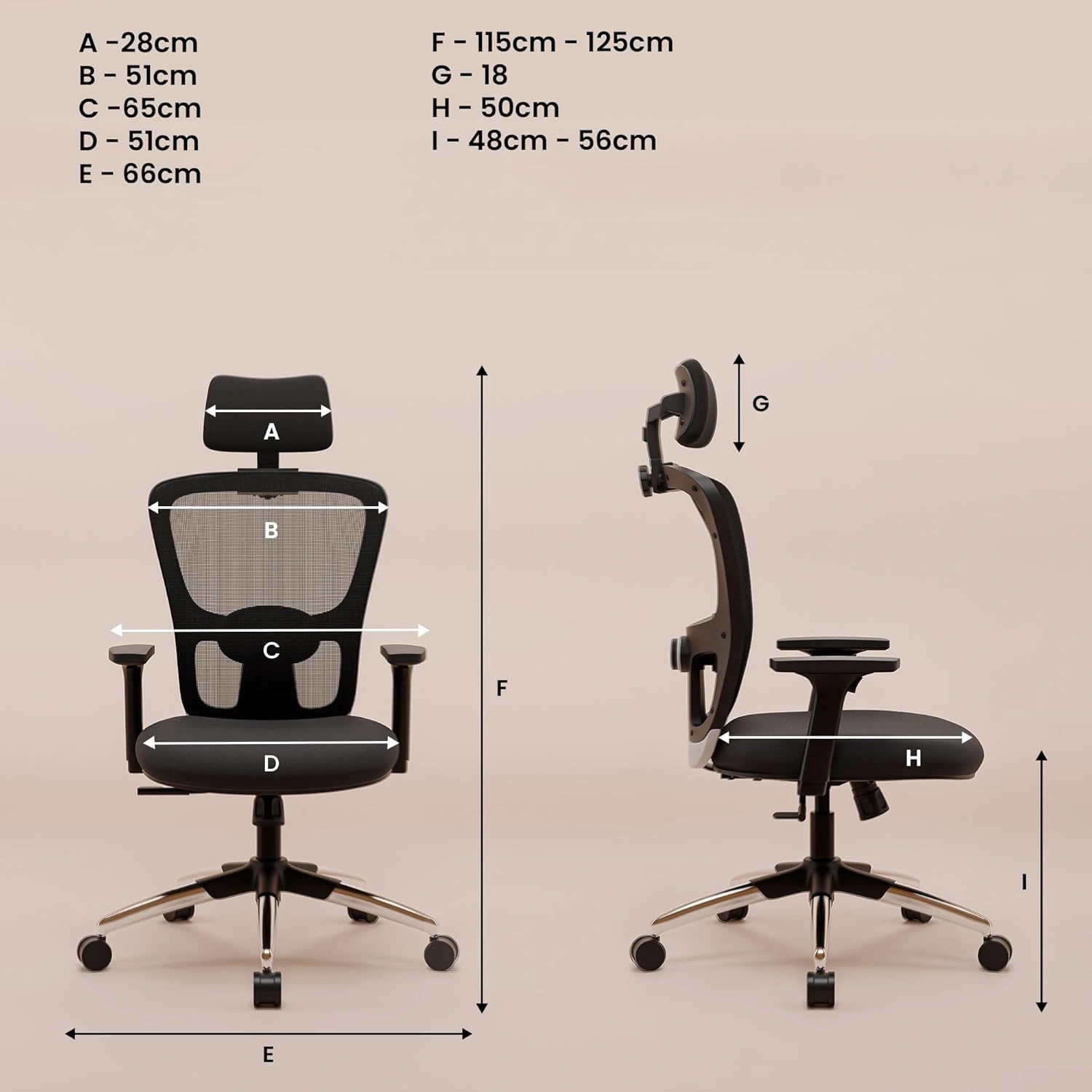 lumbar support chair with recline