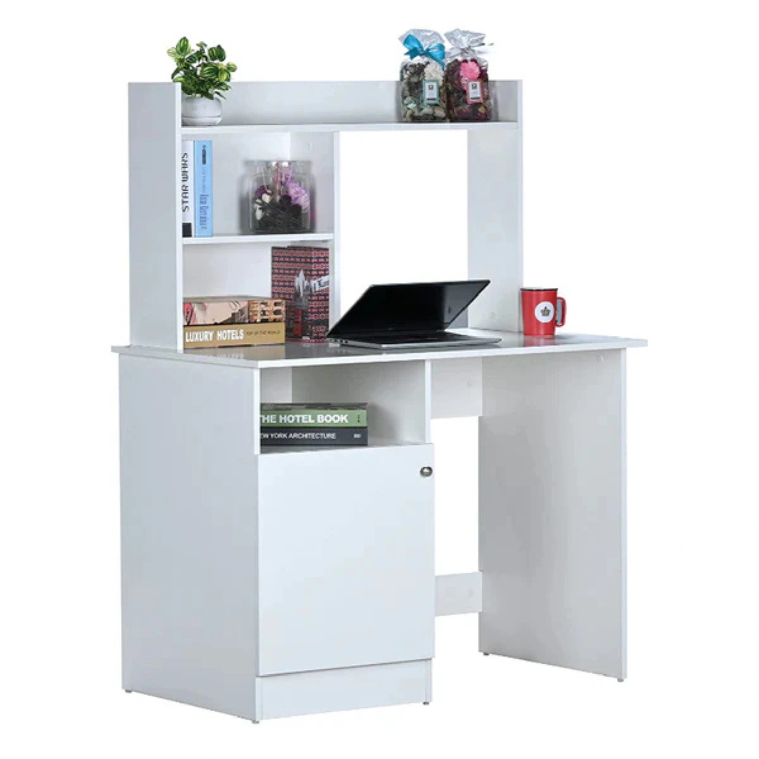 modern desk with storage options