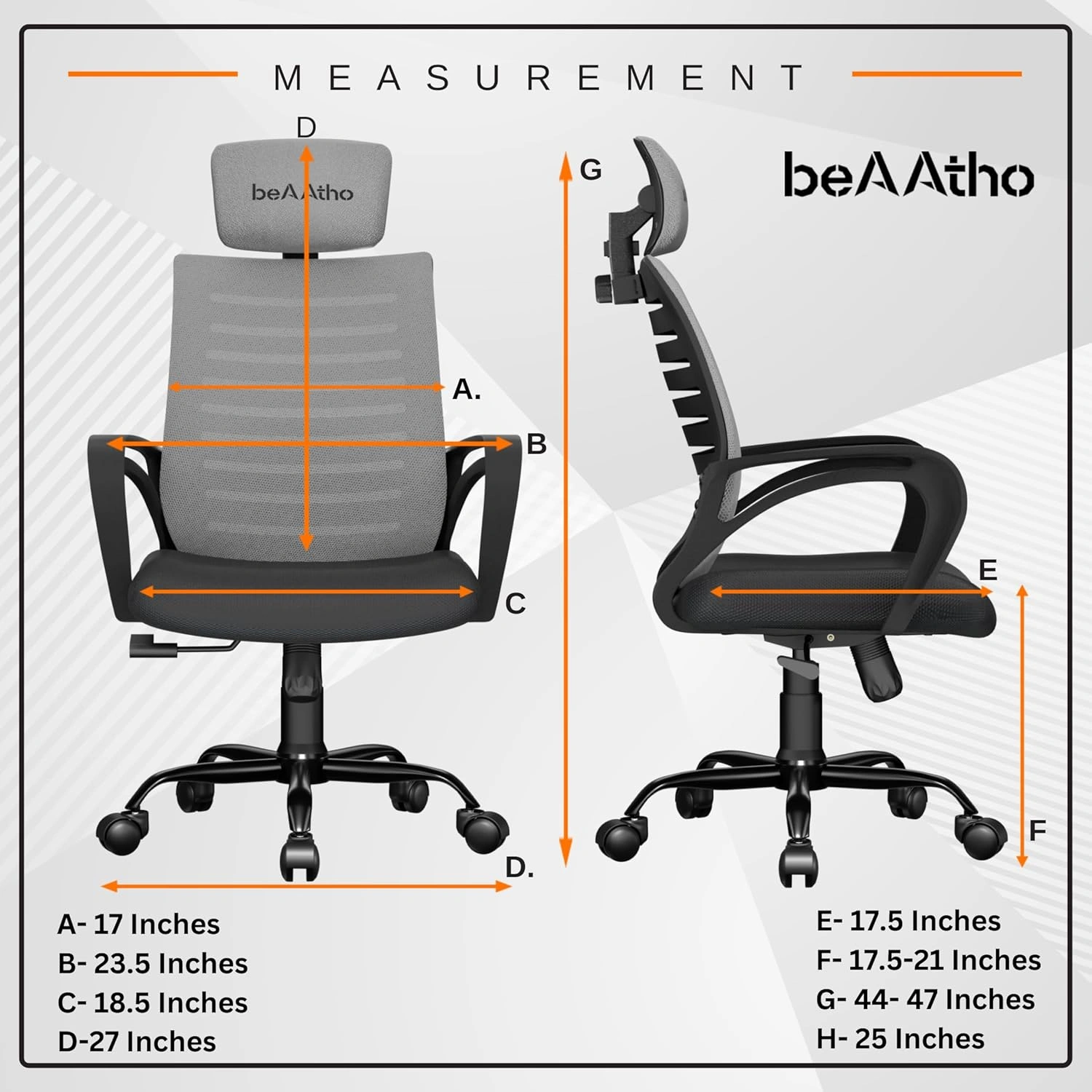 adjustable height office chair