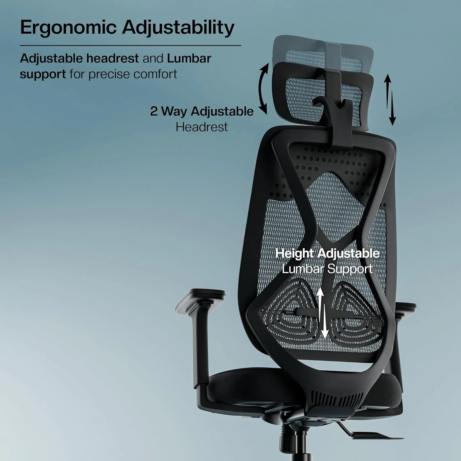 Office chair with seat depth adjustment