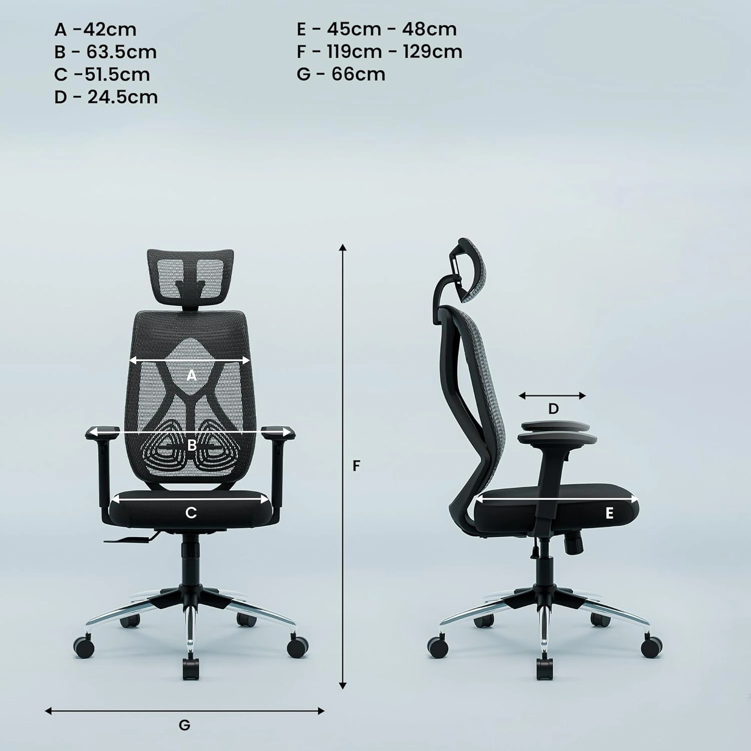 Mesh office chair for long hours