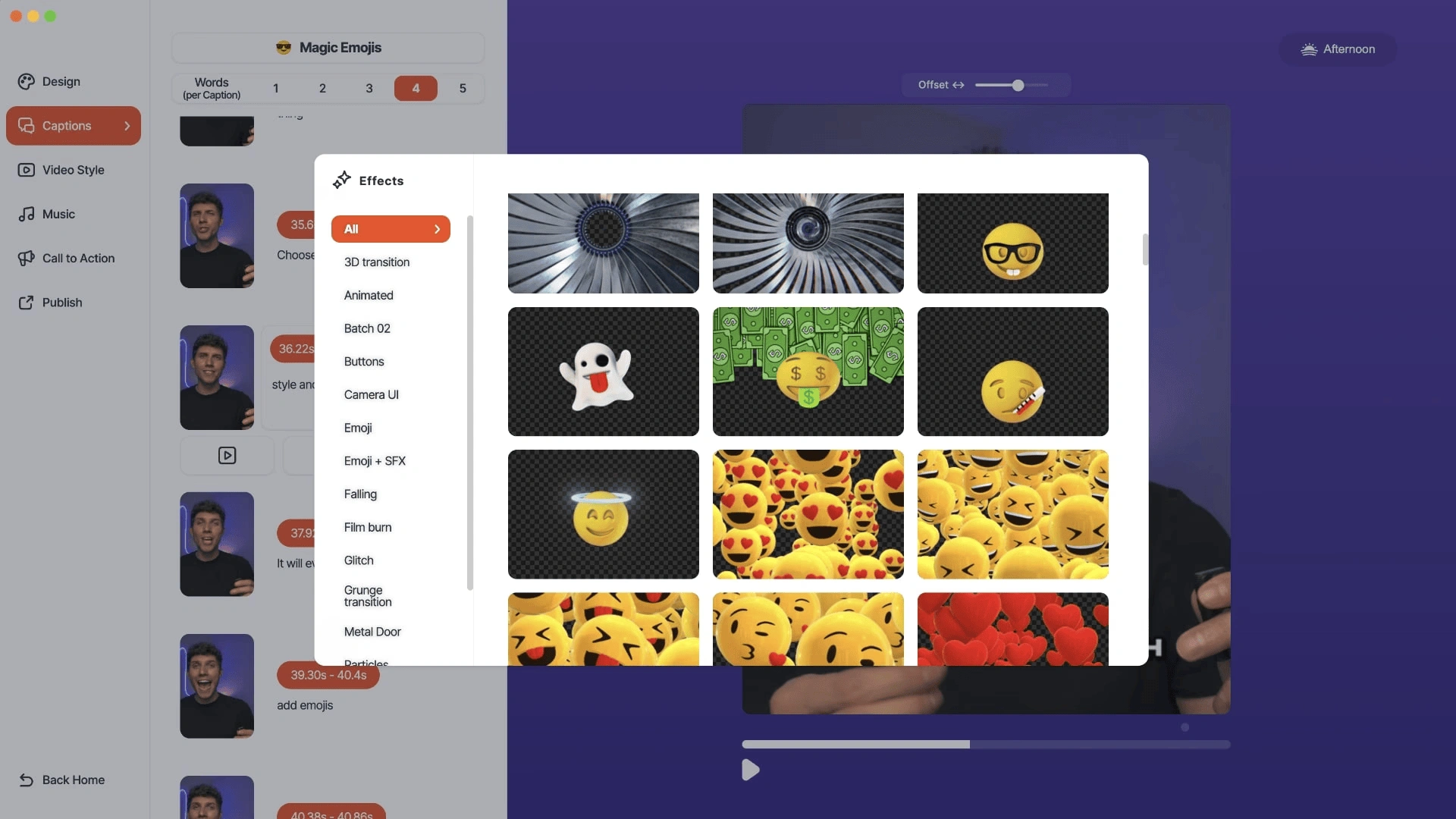 video with text animation video caption generator ai free